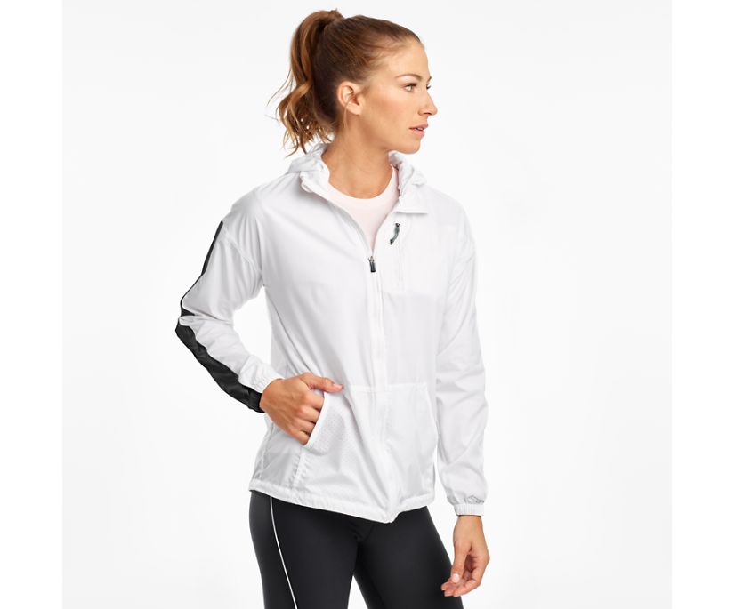 Women\'s Saucony Packaway Jackets White | Singapore 273DFMN